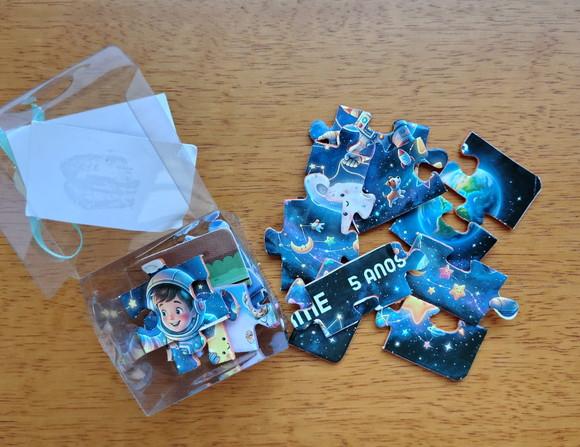 Lembrancinha Personalizada Quebra Cabeça Astronauta