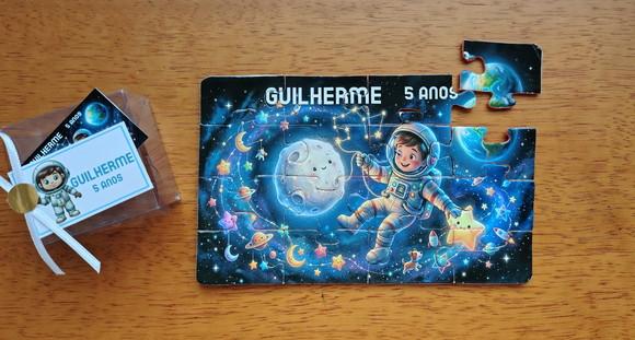 Lembrancinha Personalizada Quebra Cabeça Astronauta