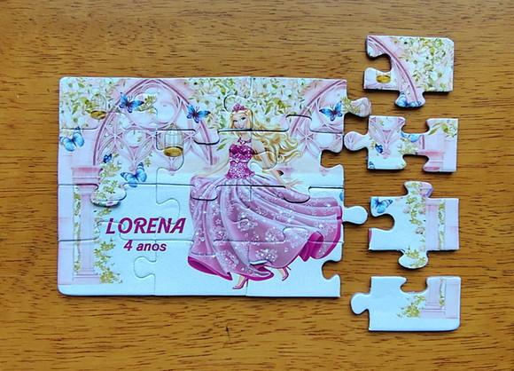 Lembrancinha Personalizada Quebra Cabeça Barbie