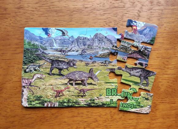 Lembrancinha Personalizada Quebra Cabeça Dinossauros