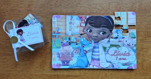 Lembrancinha Personalizada Quebra Cabeça Doutora Brinquedo