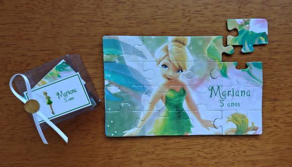 Lembrancinha Personalizada Quebra Cabeça Fada Sininho | Tinker B