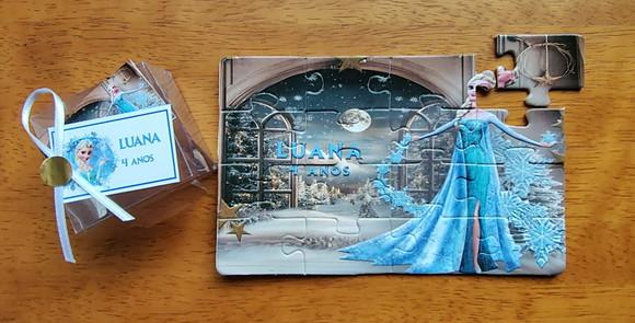 Lembrancinha Personalizada Quebra Cabeça Frozen