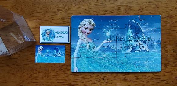 Lembrancinha Personalizada Quebra Cabeça Frozen