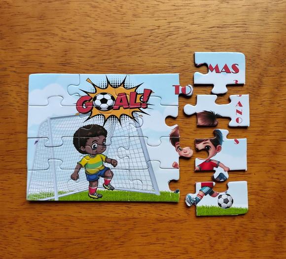 Lembrancinha Personalizada Quebra Cabeça Futebol