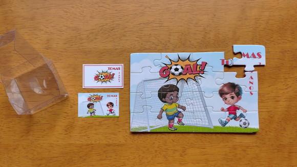 Lembrancinha Personalizada Quebra Cabeça Futebol