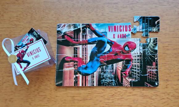 Lembrancinha Personalizada Quebra Cabeça Homem Aranha