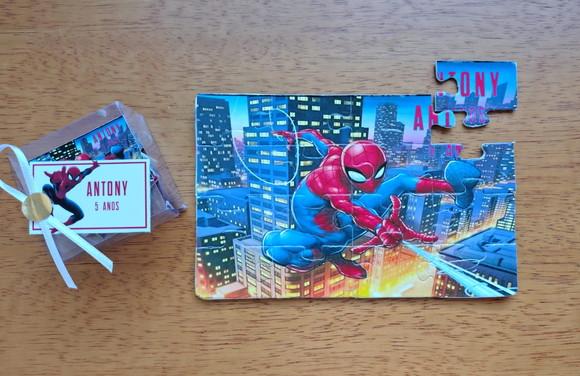 Lembrancinha Personalizada Quebra Cabeça Homem Aranha