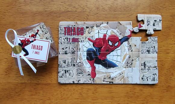 Lembrancinha Personalizada Quebra Cabeça Homem Aranha