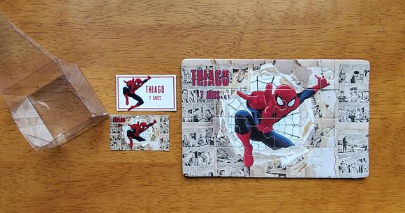 Lembrancinha Personalizada Quebra Cabeça Homem Aranha