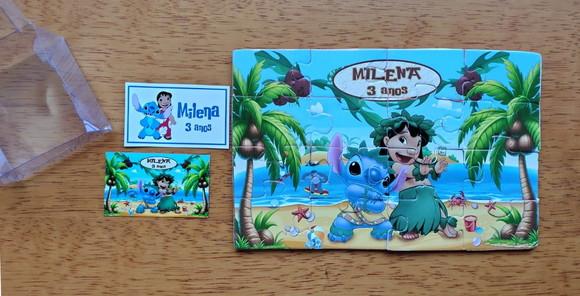 Lembrancinha Personalizada Quebra Cabeça Lilo e Stitch