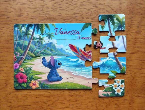 Lembrancinha Personalizada Quebra Cabeça Lilo e Stitch