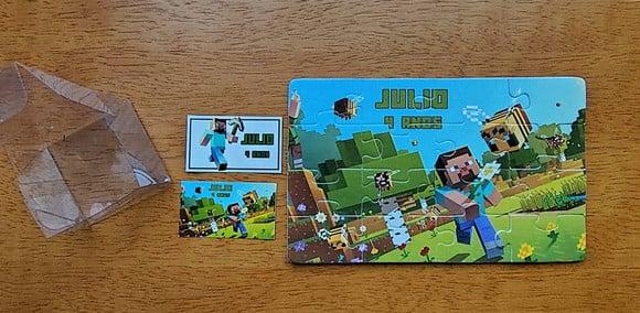 Lembrancinha Personalizada Quebra Cabeça Minecraft