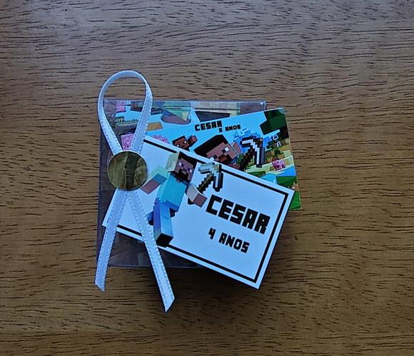 Lembrancinha Personalizada Quebra Cabeça Minecraft