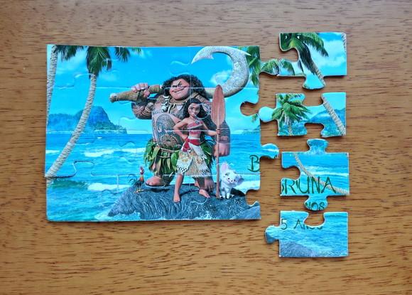 Lembrancinha Personalizada Quebra Cabeça Moana
