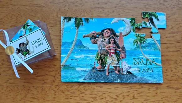 Lembrancinha Personalizada Quebra Cabeça Moana
