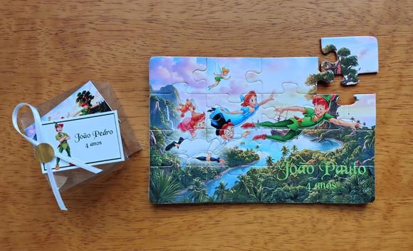 Lembrancinha Personalizada Quebra Cabeça Peter Pan
