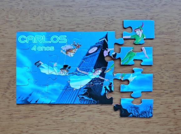 Lembrancinha Personalizada Quebra Cabeça Peter Pan