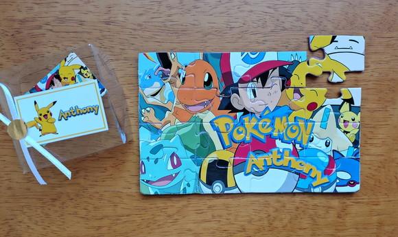 Lembrancinha Personalizada Quebra Cabeça Pokemon