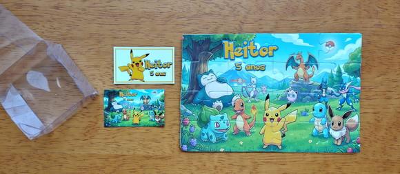 Lembrancinha Personalizada Quebra Cabeça Pokemon