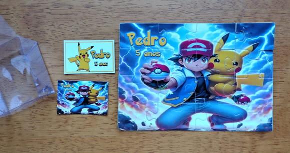 Lembrancinha Personalizada Quebra Cabeça Pokemon