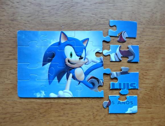 Lembrancinha Personalizada Quebra Cabeça Sonic