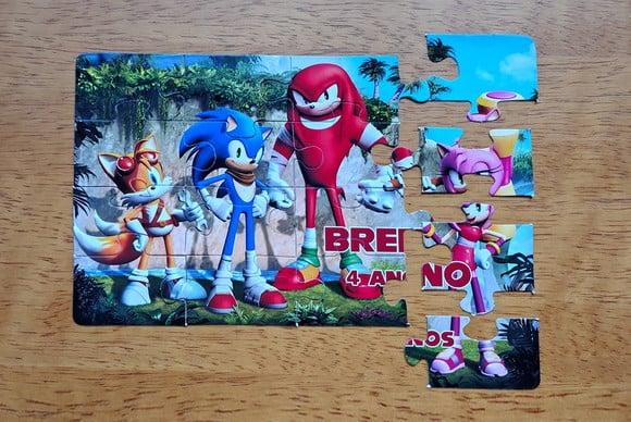 Lembrancinha Personalizada Quebra Cabeça Sonic