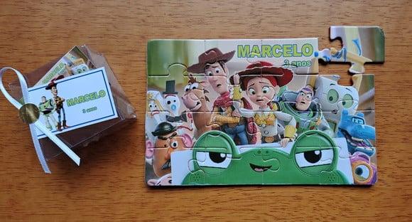 Lembrancinha Personalizada Quebra Cabeça Toy Story