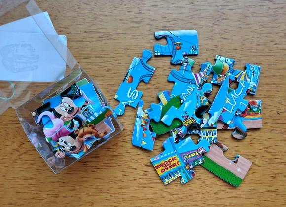 Lembrancinha Personalizada Quebra Cabeça Turma do Mickey