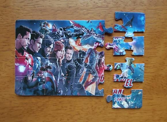 Lembrancinha Personalizada Quebra Cabeça Vingadores