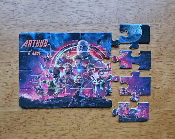 Lembrancinha Personalizada Quebra Cabeça Vingadores