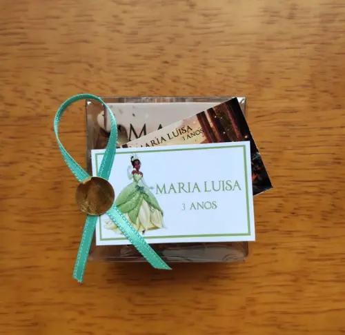Lembrancinha Personalizada Quebra Cabeça a Princesa e o Sapo