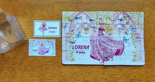 Lembrancinha Personalizada Quebra Cabeça Barbie