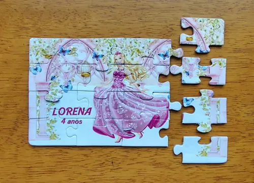 Lembrancinha Personalizada Quebra Cabeça Barbie