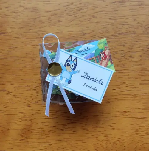 Lembrancinha Personalizada Quebra Cabeça Bluey e Bingo