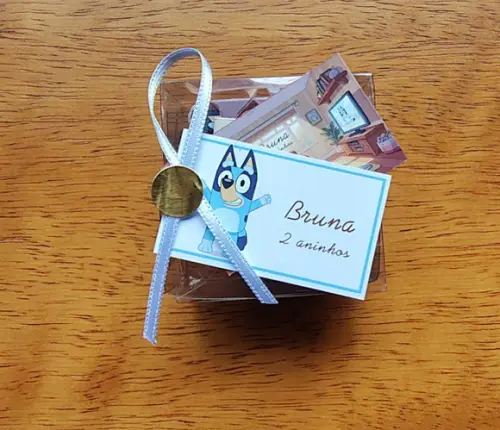 Lembrancinha Personalizada Quebra Cabeça Bluey e Bingo
