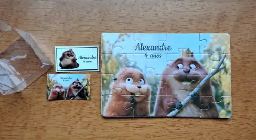 Lembrancinha Personalizada Quebra Cabeça Cara de Um Focinho de O