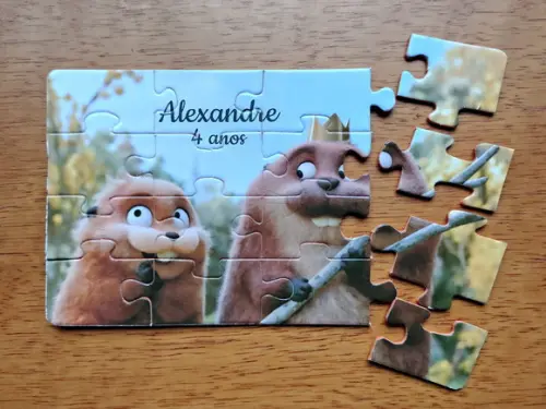 Lembrancinha Personalizada Quebra Cabeça Cara de Um Focinho de O