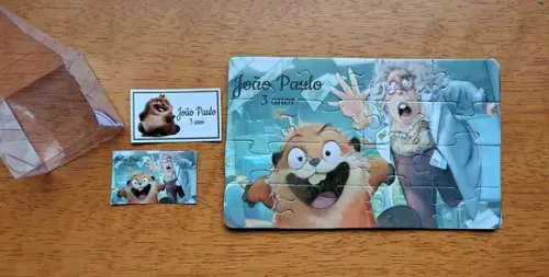 Lembrancinha Personalizada Quebra Cabeça Cara de Um Focinho de O