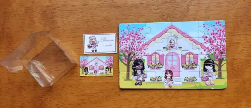 Lembrancinha Personalizada  Quebra Cabeça Casa de Bonecas