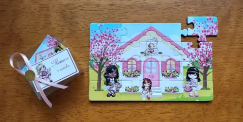 Lembrancinha Personalizada  Quebra Cabeça Casa de Bonecas