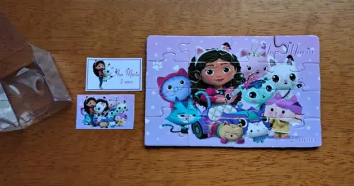 Lembrancinha Personalizada Quebra Cabeça Casa Mágica da Gabby