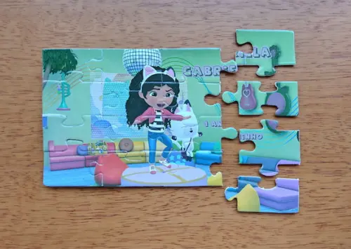 Lembrancinha Personalizada Quebra Cabeça Casa Mágica da Gabby