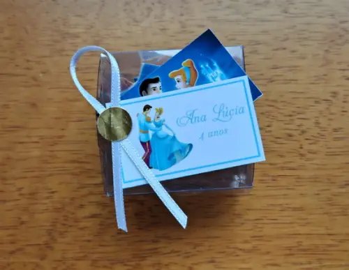 Lembrancinha Personalizada Quebra Cabeça Cinderela