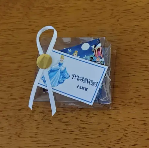 Lembrancinha Personalizada Quebra Cabeça Cinderela