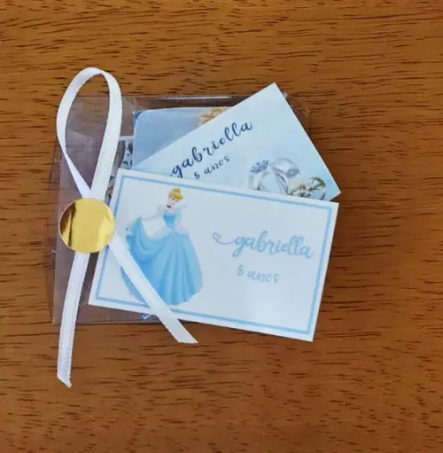 Lembrancinha Personalizada Quebra Cabeça Cinderela