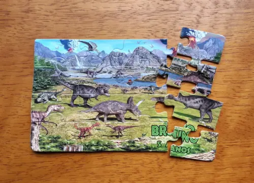 Lembrancinha Personalizada Quebra Cabeça Dinossauros