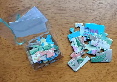 Lembrancinha Personalizada Quebra Cabeça Dinossauros Baby