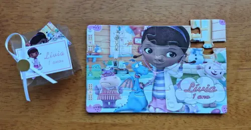 Lembrancinha Personalizada Quebra Cabeça Doutora Brinquedo