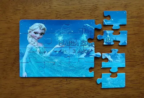 Lembrancinha Personalizada Quebra Cabeça Frozen